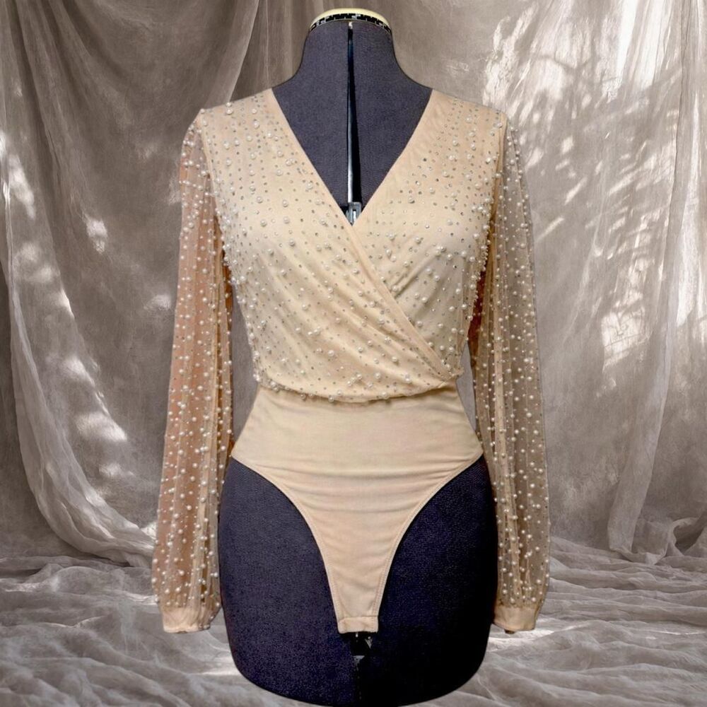 Windsor Women's Gold and Tan Bodysuit